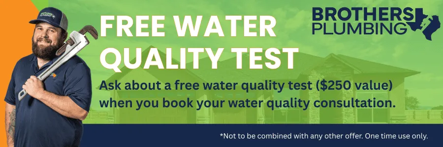 Free water quality test ($250 value) when you book your water quality consultation. Not to be combined with any other offer, one time use only.